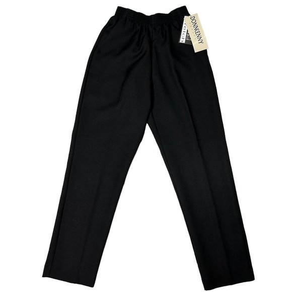 Donnkenny Petite Womens 6P Black Elastic Waist Pants (short fit for 5'4" & under - Picture 1 of 9